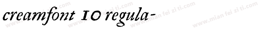 creamfont 10 regula字体转换